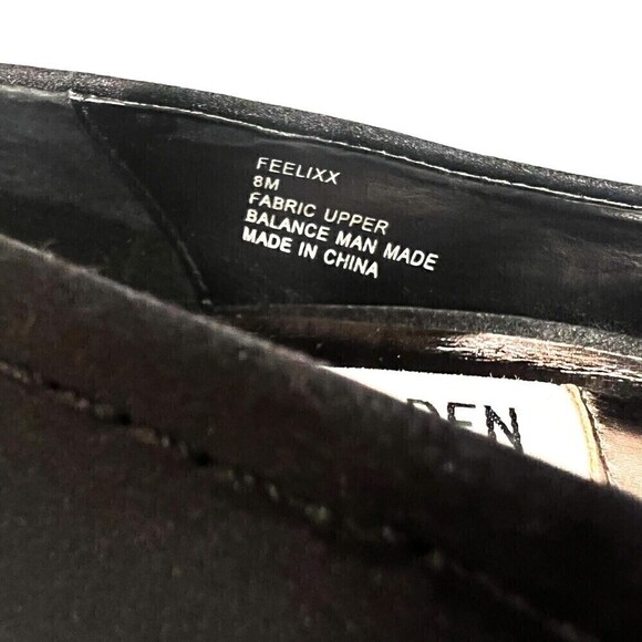 New Steve Madden Feelixx Black Satin Peep Toe Heel size 8 - Picture 9 of 10